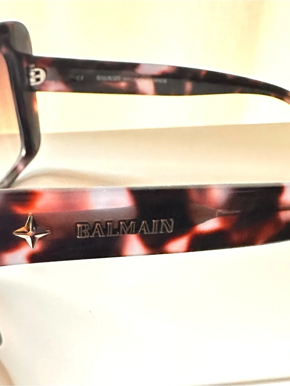 Balmain Tortoiseshell Acetate Sunglasses